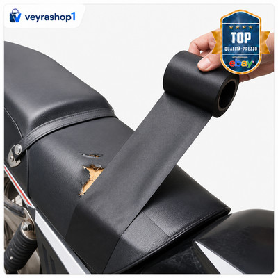 Black Leather Repair Tape with Fabric Base for Seats and Sofas