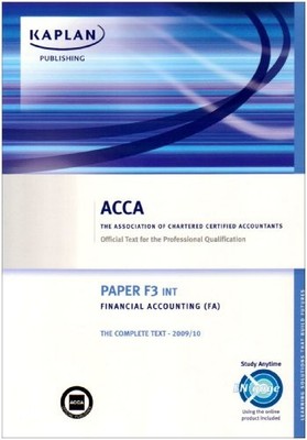 ACCA F3 Financial Accounting FA (INT): Paper F3 INT: Com... Paperback / softback