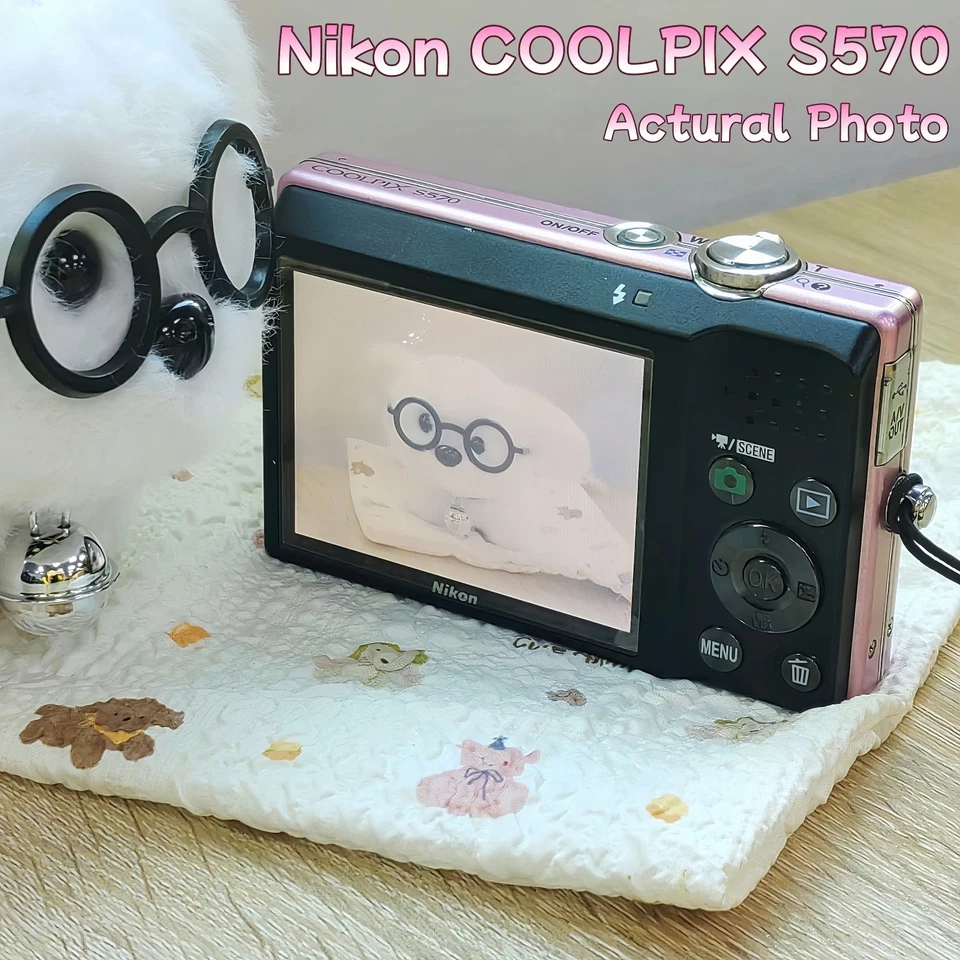 Cámara digital compacta Nikon COOLPIX S570 rosa 12,0 MP 5x zoom óptico en inglés Foto 3 de 4