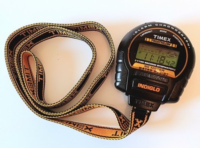 Timex Triathlon Indiglo Stopwatch Water Resistant Alarm Chronograph