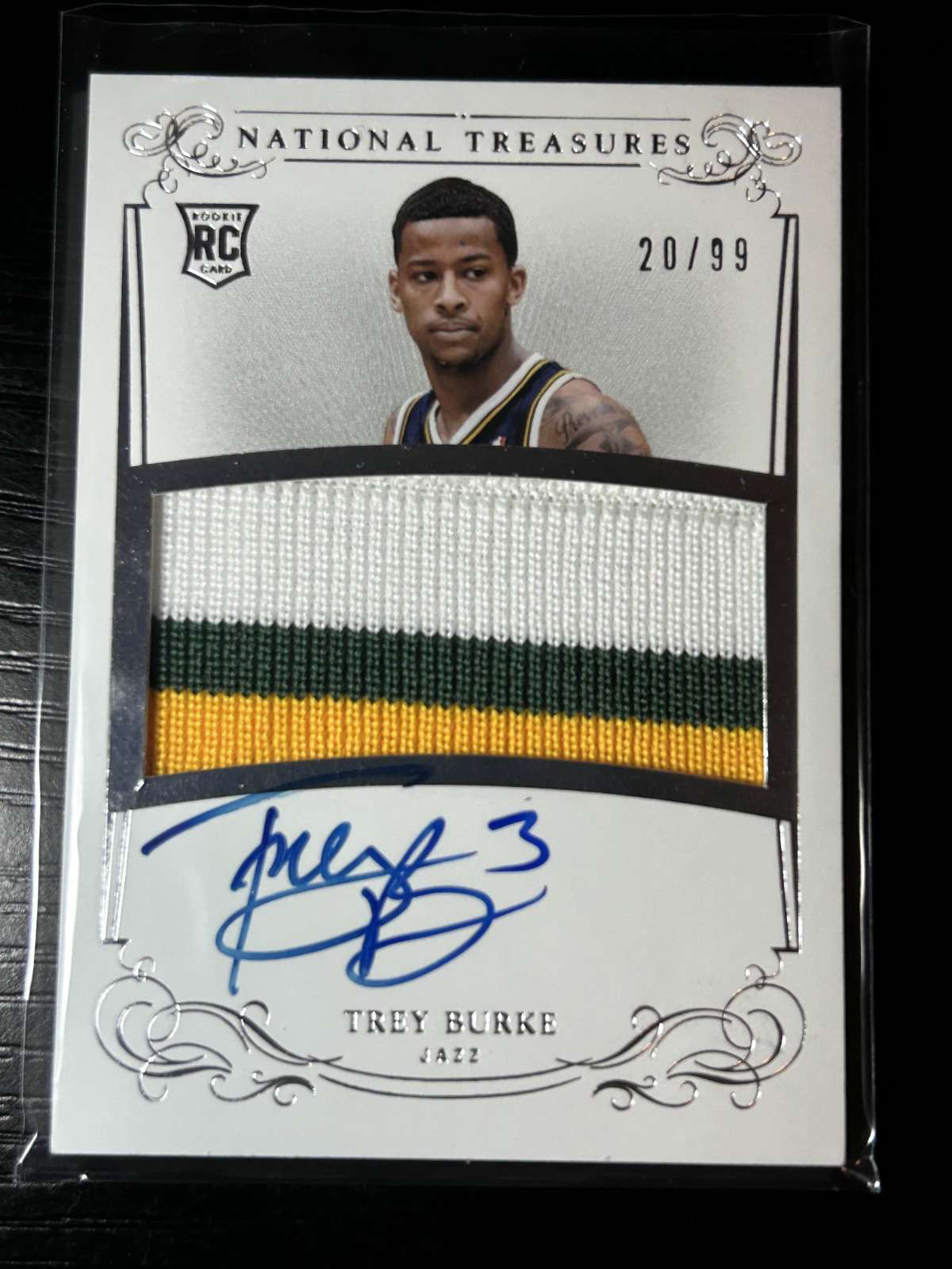 Trey Burke 2013 National Treasures #128 True Patch Auto /99 Rookie RC Jazz