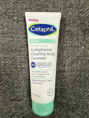 Cetaphil Gentle Clear Complexion Acne Cleanser Benzoyl Perox. 4.2oz Exp 8/26 E7C
