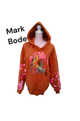 Mark Bode Vaughn Bode Cheech Wizard Hoodie Orange Sweatshirt Size L/XL