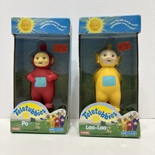 Lot of 2 Playskool Teletubbies Figures with Original Packaging: Laa-Laa, Po