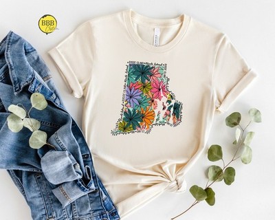 Rhode Island State T-Shirt Gift for Rhode Island Floral Lover Favorite Tee