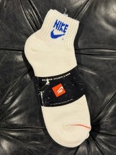 80s 90s Vintage Nike Quarter Sock Royal Blue Size 10-13 rare New In Packaging
