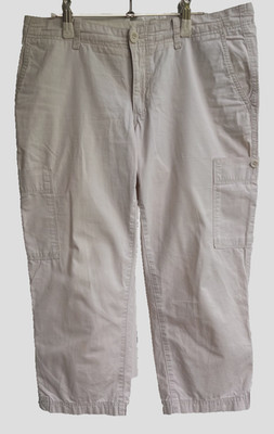 Damen Hose Eddie Bauer Caprihose 42 (US 6) Hellbeige  Wandern Cargo