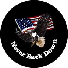 for Ford Bronco, Jeep Wrangler Spare Tire Cover with Camera Hole, American Flag