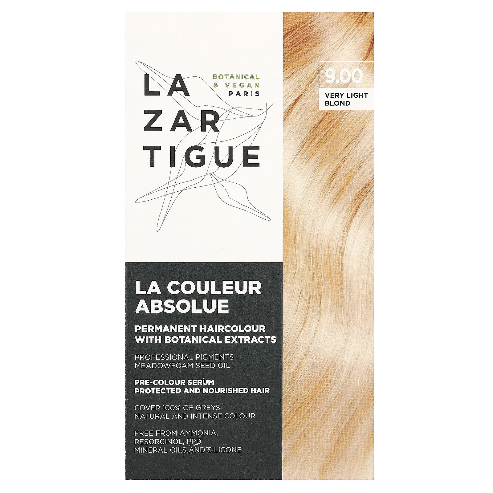 Permanent Haircolor with Botanical Extracts, 9.00 Very Light Blond, 1
