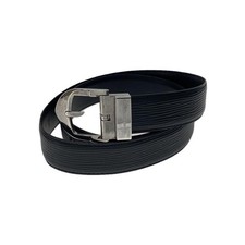LOUIS VUITTON Ceinture Classique Noir, Silver Buckle - Epi Leather, Plain Blac