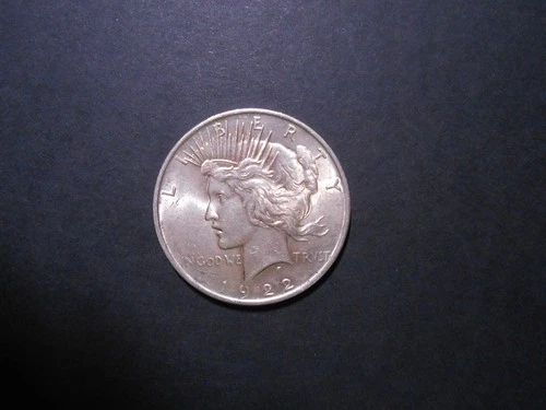 US 1922-P, Peace Dollar, Circulated VF to EF