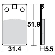 Bremsbeläge Vorderrad für Simson SR 50 50 XCE Baujahr 1994-1995 - Neu