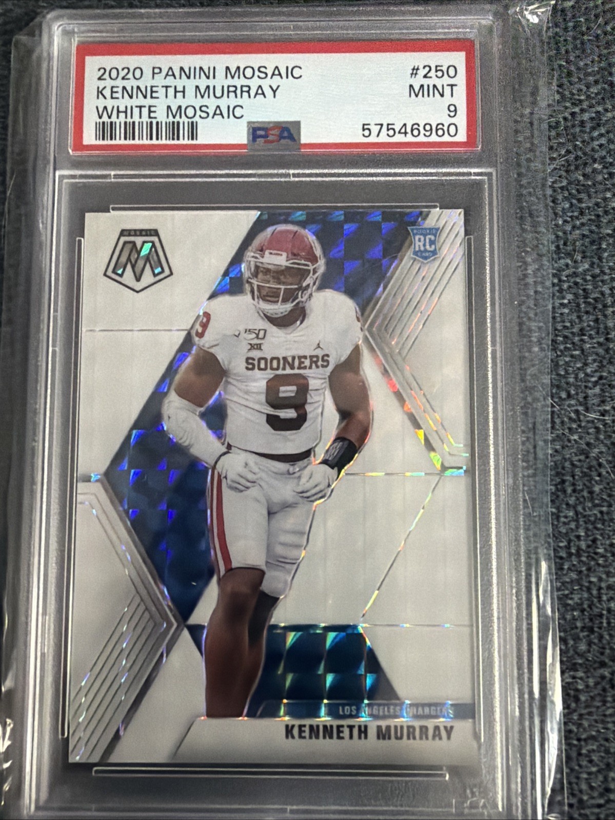 Kenneth Murray 2020 Mosaic White Mosaic /25 PSA 9 Cowboys view 1
