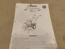 ARIENS ROTARY TILLERS PARTS MANUAL PM-3