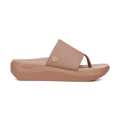 Vionic Beach Aqua Platform Toe Post Sandal, Mocha Mousse, New, Free Shipping