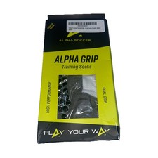 Alpha Soccer Alpha Grip Training Socks Youth White Dual Grip New In Package