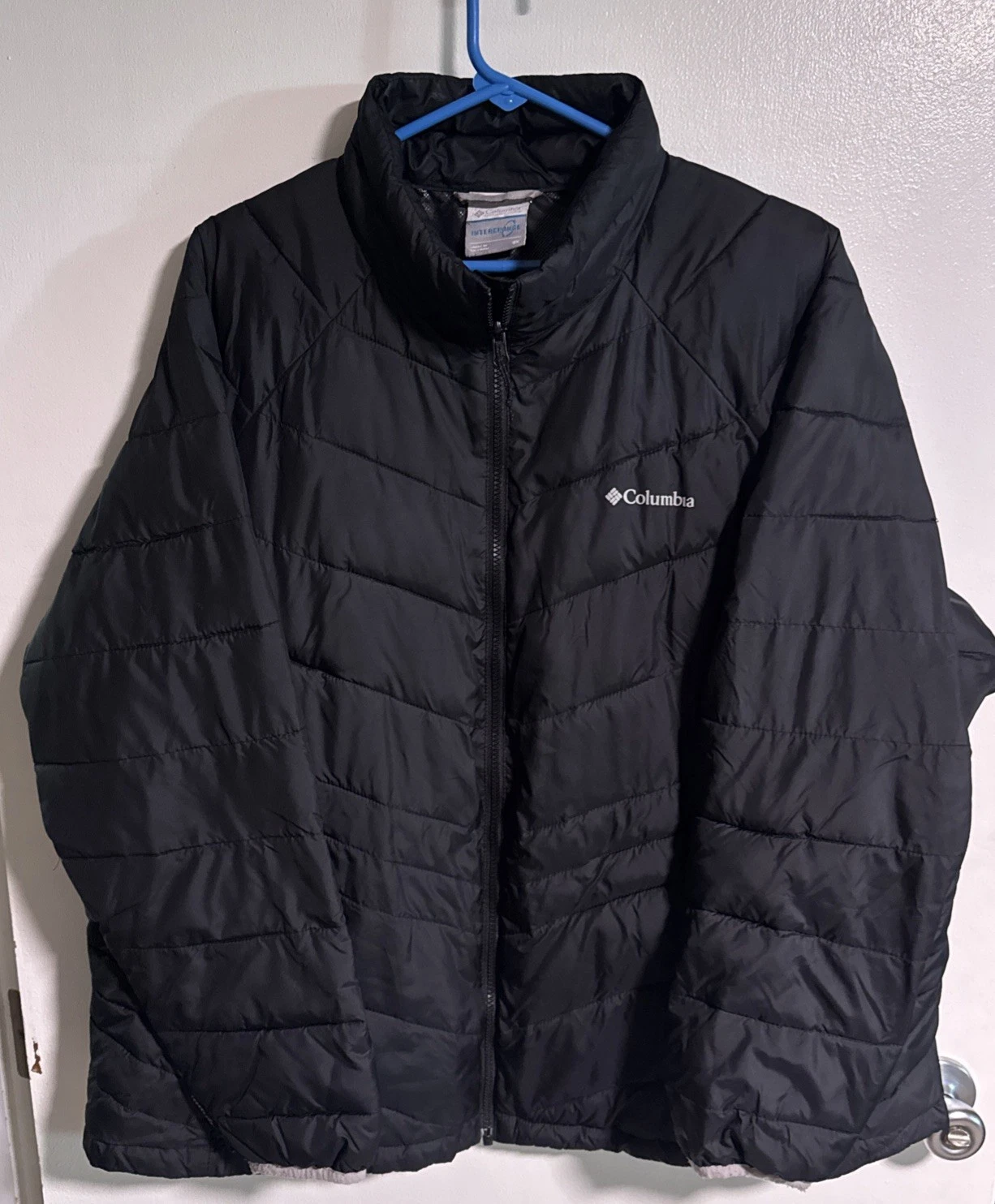 Columbia Jacket Mens 3X Big Black Omni Heat Puffer Insulated Full Zip