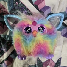FURBY Exclusive Tie Dye Rainbow Interactive Plush Toy - Works / No Box