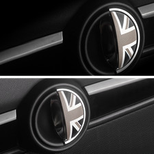 2pcs For Mini Cooper S Accessories Gray Union Jack 3d Car Door Handle Stickers