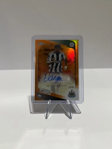 Anthony Elanga Topps Chrome 2025/26 UCC Auto Orange /25