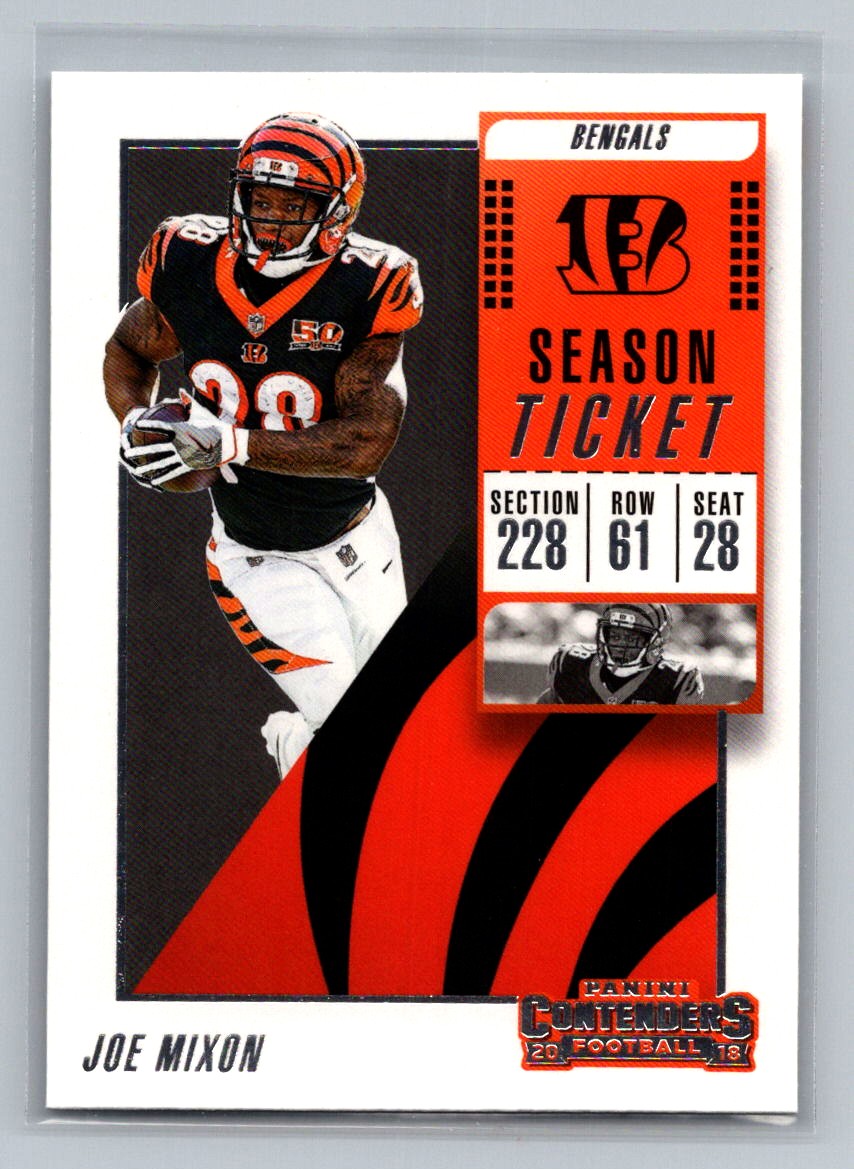 Joe Mixon 2018 Panini Contenders #80 Cincinnati Bengals A/6/7