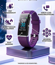 Fitness Strap Smartwatch Plus HR Sport Watch Waterproof Purple Violet Original Packaging New