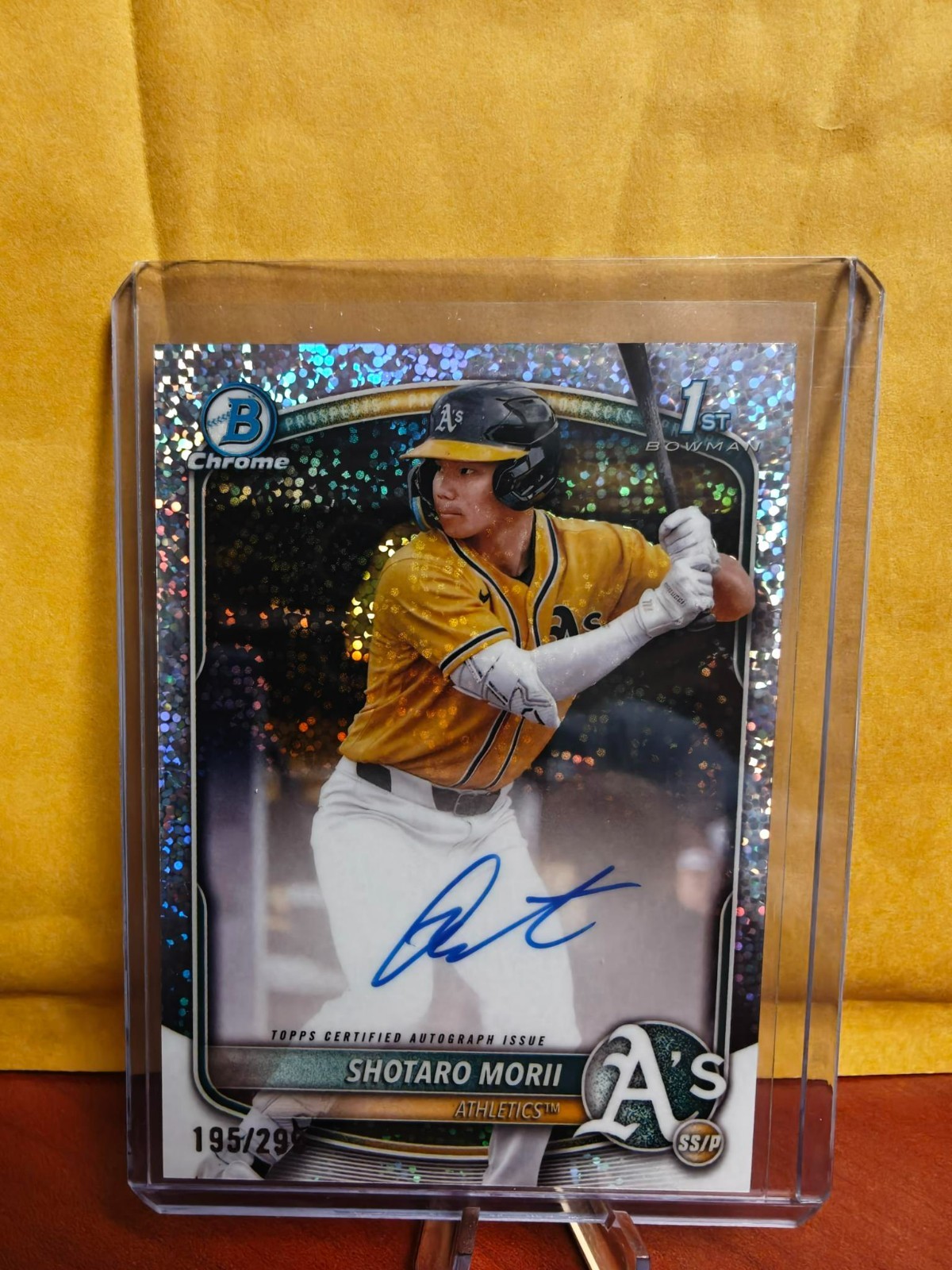 2025 Bowman Chrome Shotaro Morii 1st Bowman Auto Speckle 195/299