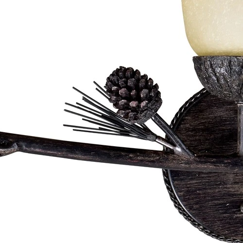 Sierra 3-Light Bathroom Light in Rustic Style 11.5 Inches Tall and 24 Inches - Picture 4 of 5