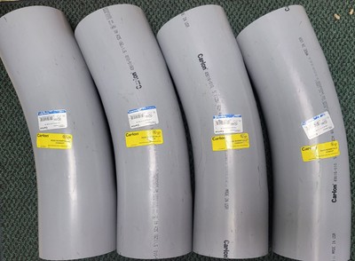 Qty-4 CARLON UA5AP 5'' 22 1/2° Sch. 40 RIDGID NONMETALLIC CONDUIT