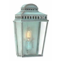 Wandlampe GrüN Antik Aus Messing Glas IP44 Vintage Handgefertigt AußEnleuchte