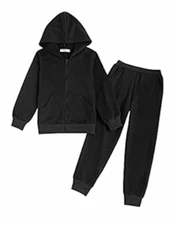 Boys' 2PC Tracksuit Sets Outfit Zip Up Hoodie & Active Pants for Kids 5-6 Years