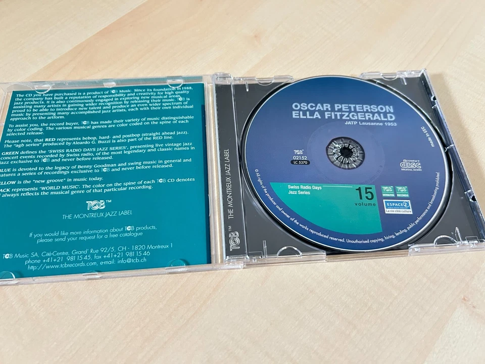 CD Oscar Peterson , Ella Fitzgerald JATP Lausanne 1953 NEU - Bild 3 von 3