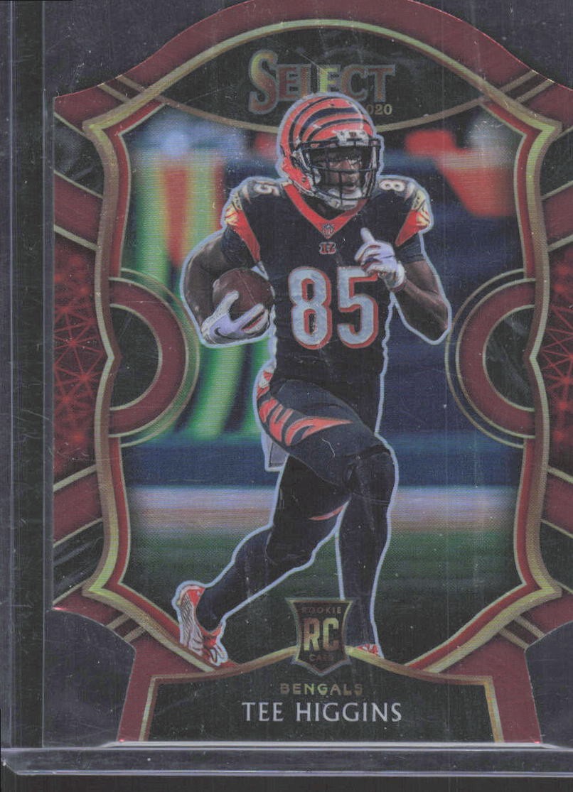 2020 Panini Select #60 Tee Higgins Maroon Prizm Die Cut Rookie