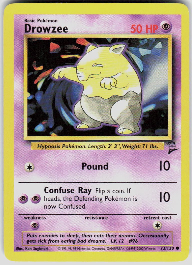 Drowzee 073/130 Base Set 2 Pokemon