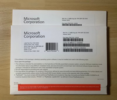 20x Windows 11 Pro OEM DVD 64-Bit 24H2 Microsoft License Key NEW
