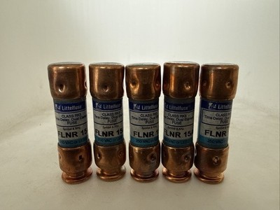 Littelfuse FLNR 15A Class RK5 Fuse 15 Amp 250V Time-Delay FLNR15A, Lot of 5