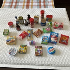 3 different sets Mini Food Products. Girls Dollhouse. Pretend Kitchen