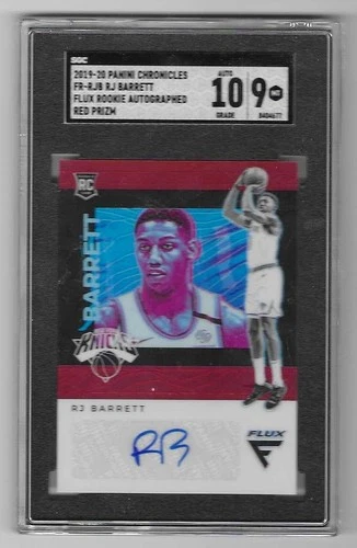 2019-20 Panini Chronicles Flux Rookie Auto RJ Barrett #FR-RJB Red SGC 9 10 AUTO