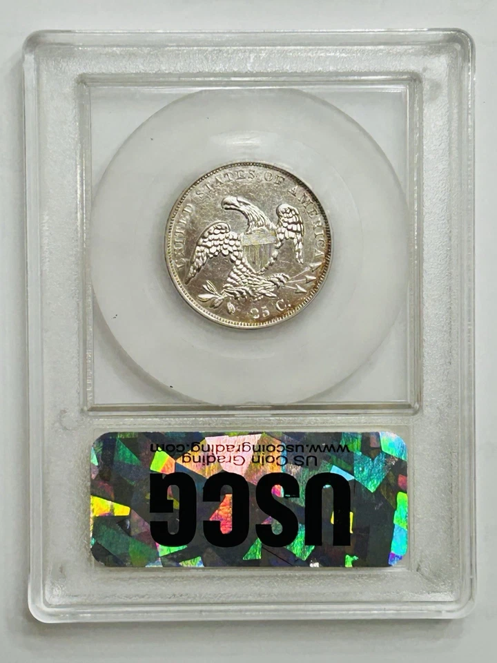 1836 Capped Bust Quarter, MS BU Unc , Early Type Piece Rare Find - Image 3 of 4