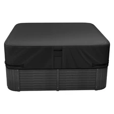Outdoor Hot Tub Cover 80 x 80 x 20 Inch Weatherproof and Waterproof Black
