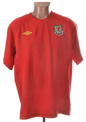 WALES NATIONALMANNSCHAFT 2010 2011 HEIM FUSSBALLTRIKOT UMBRO GRÖSSE XL ERWACHSENE