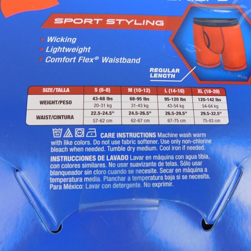 Hanes Cool Dri 3-Pack Boys Tagless Boxer Briefs - 10-12 Medium #749 - Picture 10 of 11