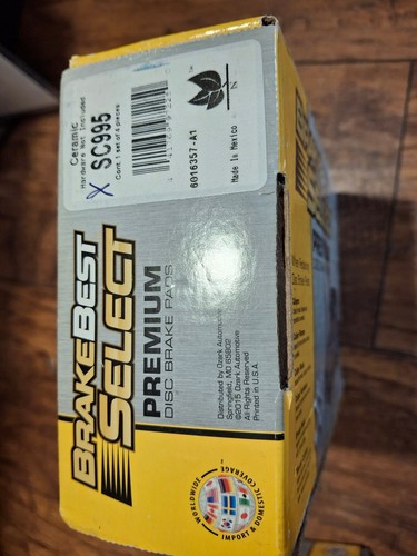 Brake Best Select Premium Disc Break Pads SC906A & sc9 Ceramic W/Hardware Sienna - Foto 3 di 5