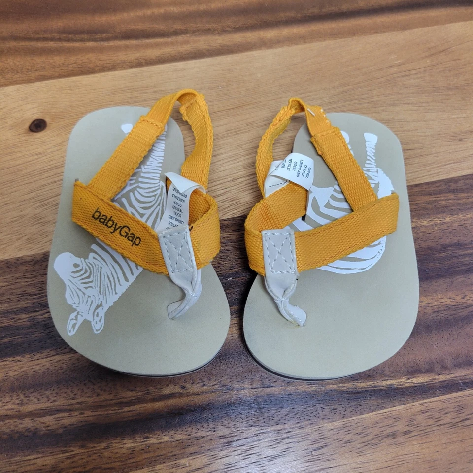 Sandalias Baby Gap Unisex Naranja Cebra Zapatos Talla Infantil 3 Foto 2 de 4