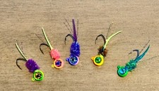 1/16 or 1/32 Hand Tied Crappie Jigs Chubby Eyez 3 Pack