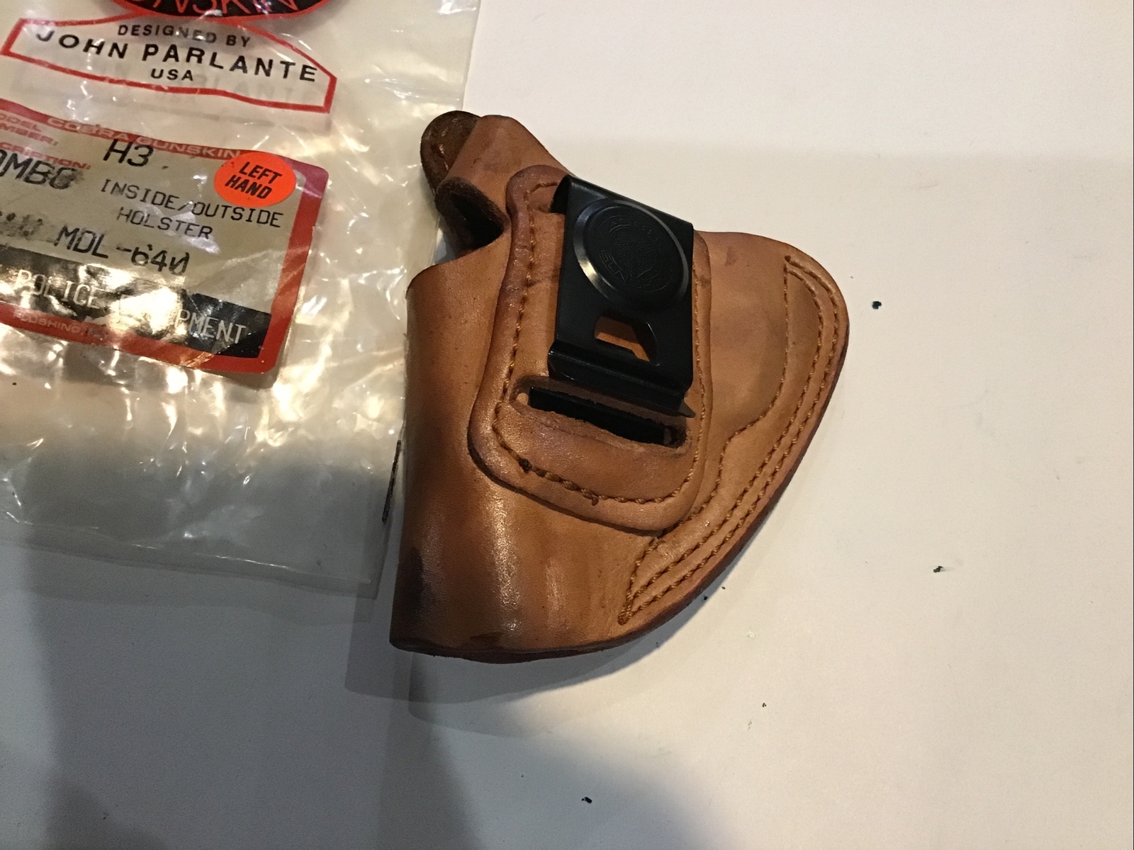 Vintage Cobra Gunskin LEFT HAND In/Out Holster For S&W Model 640