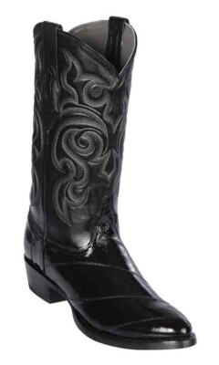 Los Altos Men's Genuine Eel Cowboy Western Boots Round Toe Medium D Width