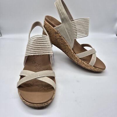 Skechers Beverlee High Tea Wedge Women's Size M Sandals