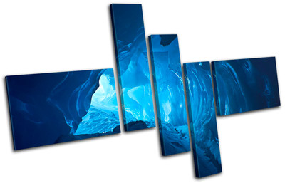 Ice Cave Blue Landscapes MULTI Leinwand Wand Kunst Bild drucken