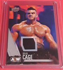 2021 Upper Deck AEW Brian Cage Card Relic Silver Worn Shirt All Elite Wrestling 